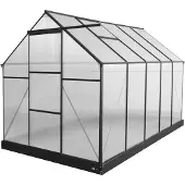 Axi Simon Tuinkas Polycarbonaat – Zwart 310x190x207cm