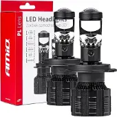 Amio LED Koplampen H4/H19 PL-lensserie Dimlichten Wit