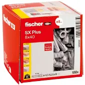 Fischer SX Plus uitzetankers - Ø 8 x 40 mm - Doos van 100 stuks - 568008
