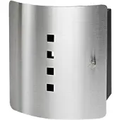Burg wachter Sleutelkast Quad 6204/10 Ni 33520 Aantal haken 10 RVS, Zwart
