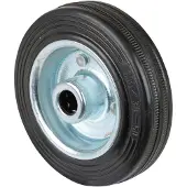 HP Autozubehör Ersatzrad Rad-Ø 100 mm Tragfähigkeit 70 kg Gummi Achs-Ø 12 mm Nabenlänge 40 mm