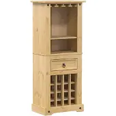vidaXL Wijnrek Corona 56x35x134,5 cm massief grenenhout