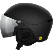 POC - Heren skihelmen - Obex Visor Uranium Black Matt/Clarity Universal/Partly Sunny/Silver voor Dames van Wol - Maat 51-54 cm - Zwart