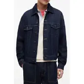 Tommy Hilfiger Jaimie Relaxed Trucker Jacket Denim Dark Maat: XXL | Spijkerjassen Outlet | Heren | Blauw