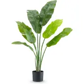 Easyplants | Kunstplant Strelitzia Nicolai Deluxe 120 cm | Zijde | Strelitzia | Groen