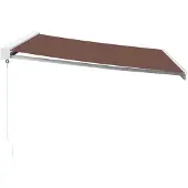 vidaXL Luifel handmatig uittrekbaar 450x300 cm bruin