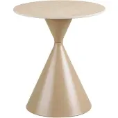 House Nordic Bijzettafel Annecy - Rond Keramisch/Travertin Zand - Ø50x56cm