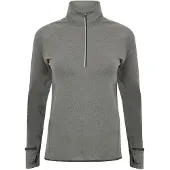 Tombo Langarm T-shirt 1/4 zip vrouw