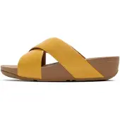 FitFlop Lulu cross slide sandals leather