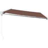vidaXL Luifel handmatig uittrekbaar 500x300 cm bruin
