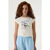 Garcia Shirt azuur / geel / zwart / wit