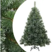 vidaXL Kunstkerstboom met Scharnier en Sneeuw Vilt Groen 150 cm