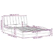 vidaXL Bedframe zonder matras "Hanko" 120x200 cm stof blauw