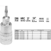 TOYA Cle torx - cle male etoile Yato - YT-04307 - CLàTORX YT 1/4 T40 x 37 mm