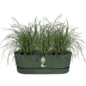 Elho Greenville Easy Balcony 52 - Balkonbak met Ophanging - 100% Gerecycled Plastic - L52 x B21.2 x H19.4 cm - Blad groen