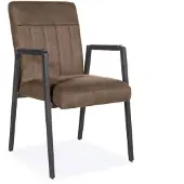 Bommel Wonen Armstoel Casita - stof Otis Bruin - handgreep - poot zwart