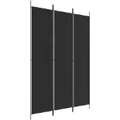 vidaXL Kamerscherm met 3 panelen 150x220 cm stof zwart