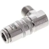 Tameson RVS DN 6 Tempereerkoppeling Snelkoppeling G 1/4 inch Buitendraad 90-deg