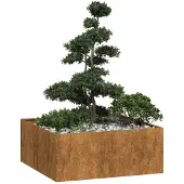 vidaXL Plantenbak roestig 100x100x40 cm weervast staal
