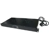 Logilink FAU02FB 19 inch 2 x Ventilator voor patchkast 1 HE Zwart