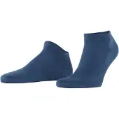 Falke Cool 24/7 kort eenkleurig katoen sneakersokken enkelsokken heren blauw - maat 43-44
