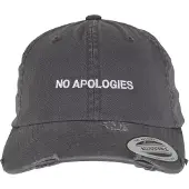 Mister tee Pet 'No Apologies' grey denim / wit