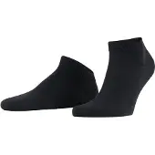 Falke ClimaWool kort eenkleurig wol lyocell sneakersokken enkelsokken heren zwart - maat 41-42
