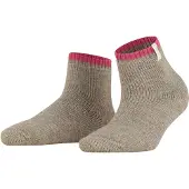 Falke Cosy Plush gedessineerd wol alpaca sokken dames bruin - maat 35-38