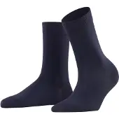 Falke Cotton Touch eenkleurig katoen sokken dames blauw - maat 35-38
