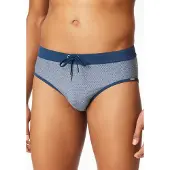 Schiesser Zwembroek ' Ocean Swim ' blauw / wit