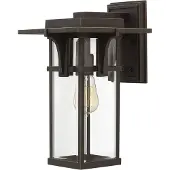 Elstead Lighting Wandlamp buiten Manhattan, brons / oud-messing, metaal, Industrieel design, Wandlamp buiten
