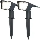 HOFTRONIC™ 2x Odessa LED Solar Tuinspot 6000K daglicht wit IP65 waterdicht