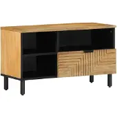 vidaXL Tv-meubel 80x33x46 cm massief mangohout bruin