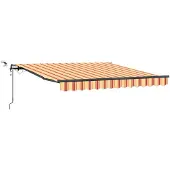 vidaXL Uitschuifbare luifel Geel en Oranje 350 x 250 cm Polyester