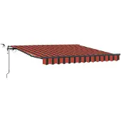 vidaXL Uitschuifbare luifel Oranje en bruin 300 x 250 cm Polyester