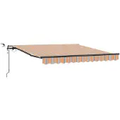 vidaXL Uitschuifbare luifel Meerkleurig 350 x 250 cm Polyester