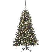 vidaXL Kunstkerstboom Groen 150 cm PVC en Plastic en Staal