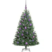 vidaXL Kunstmatige Hinged Kerstboom Groen 120 cm PVC en Metalen