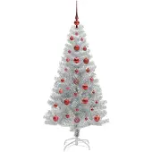 vidaXL Kerstboom Zilver 120 cm PET
