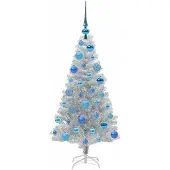 vidaXL Kerstboom Zilver 120 cm PET