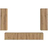 vidaXL Tv-meubelset 3 st Artisan Eiken Bewerkt hout