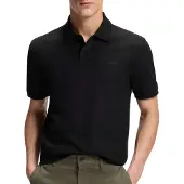 BOSS Regular-fit polo van katoenpiqué met honingraatstructuur Maat XL