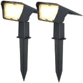 HOFTRONIC™ 2x Odessa LED Solar Tuinspot 3000K warm wit IP65 waterdicht