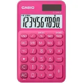 Casio SL-310UC-RD - Zakrekenmachine - 10-cijferig display - Zonne- en batterijvoeding - Rood