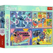Trefl puzzel Disney Lilo & Stitch - 4x250 stukjes - FSC Mix.