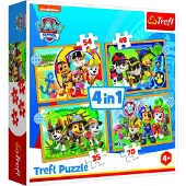 Paw Patrol Trefl - Puzzles - "4in1" - Holiday / Viacom