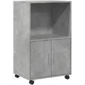 vidaXL Rolkast 55x40x91 cm bewerkt hout betongrijs