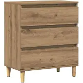vidaXL Dressoir 60x35x70 cm bewerkt hout artisanaal eikenkleur