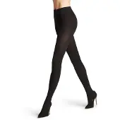 Falke Family eenkleurig katoen panty dames zwart - maat 48-50