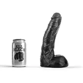 All Black Klassieke Dildo 22 x 5,4 cm - zwart